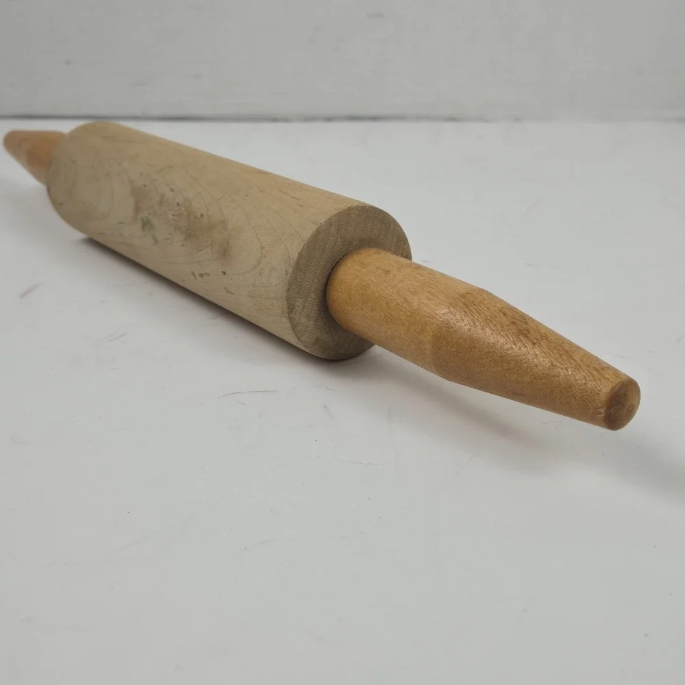 Vtg Primitive Wooden Rolling Pin 15